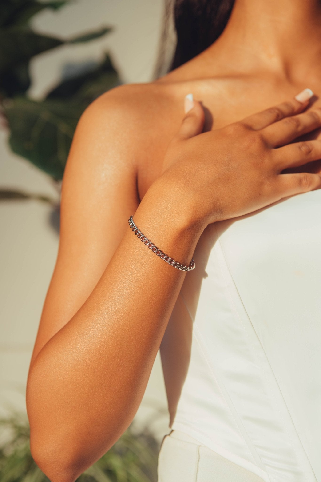 5mm Miami Cuban Link Bracelet - White Gold - Cernucci